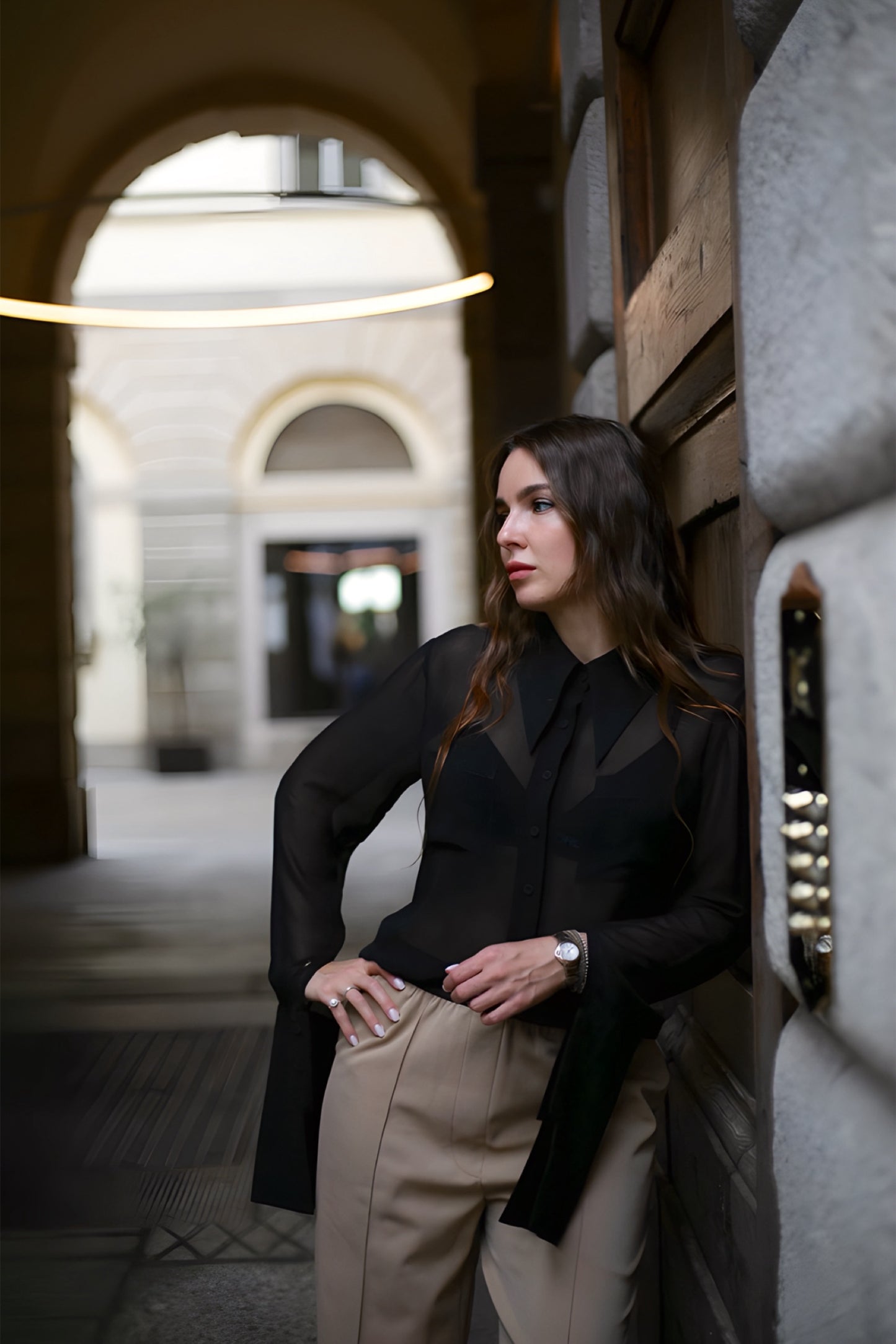 “Elegance” Шовкова Сорочка Чорна