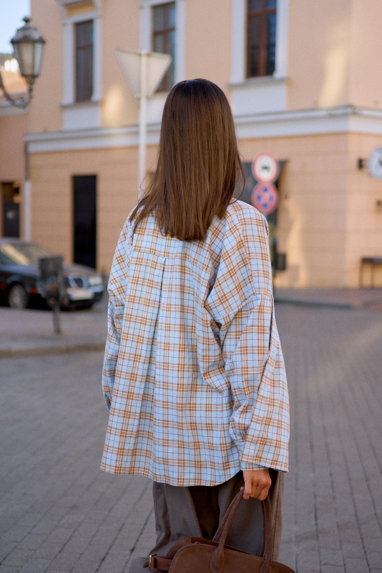 Tartan “Forever” shirt blue