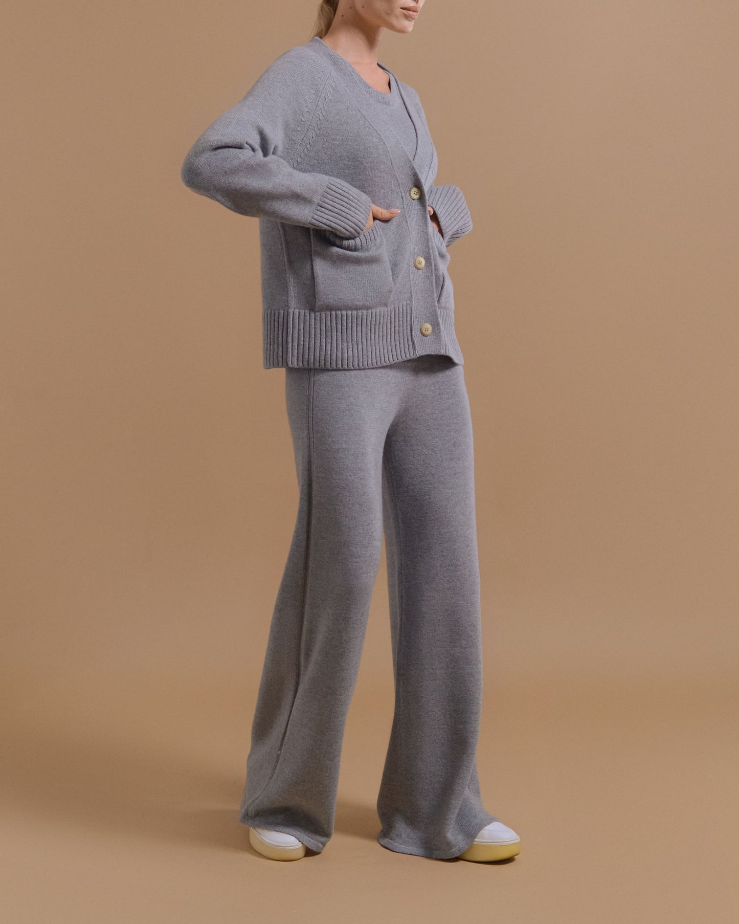 Cardigan grey melange