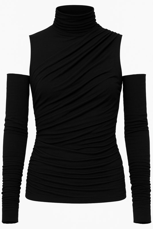 Top with Detachable Sleeves “Sculpt”