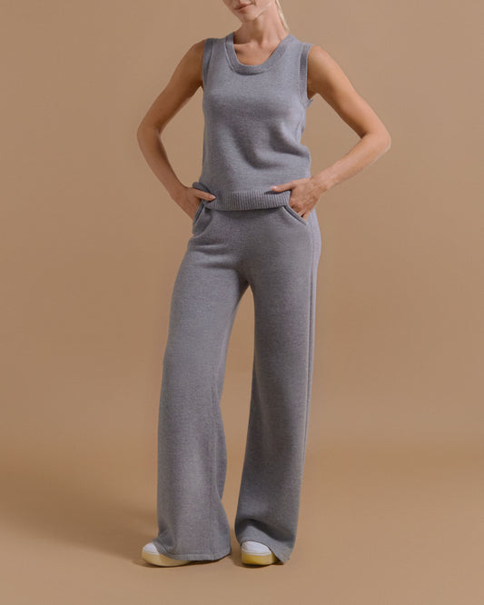 Cashmere pants grey melange